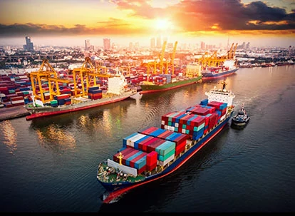 cargo ship in the port