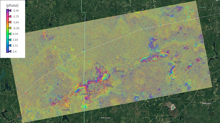 detecting changes in open pit mining