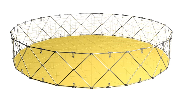 deployed light-weight deployable reflector antenna